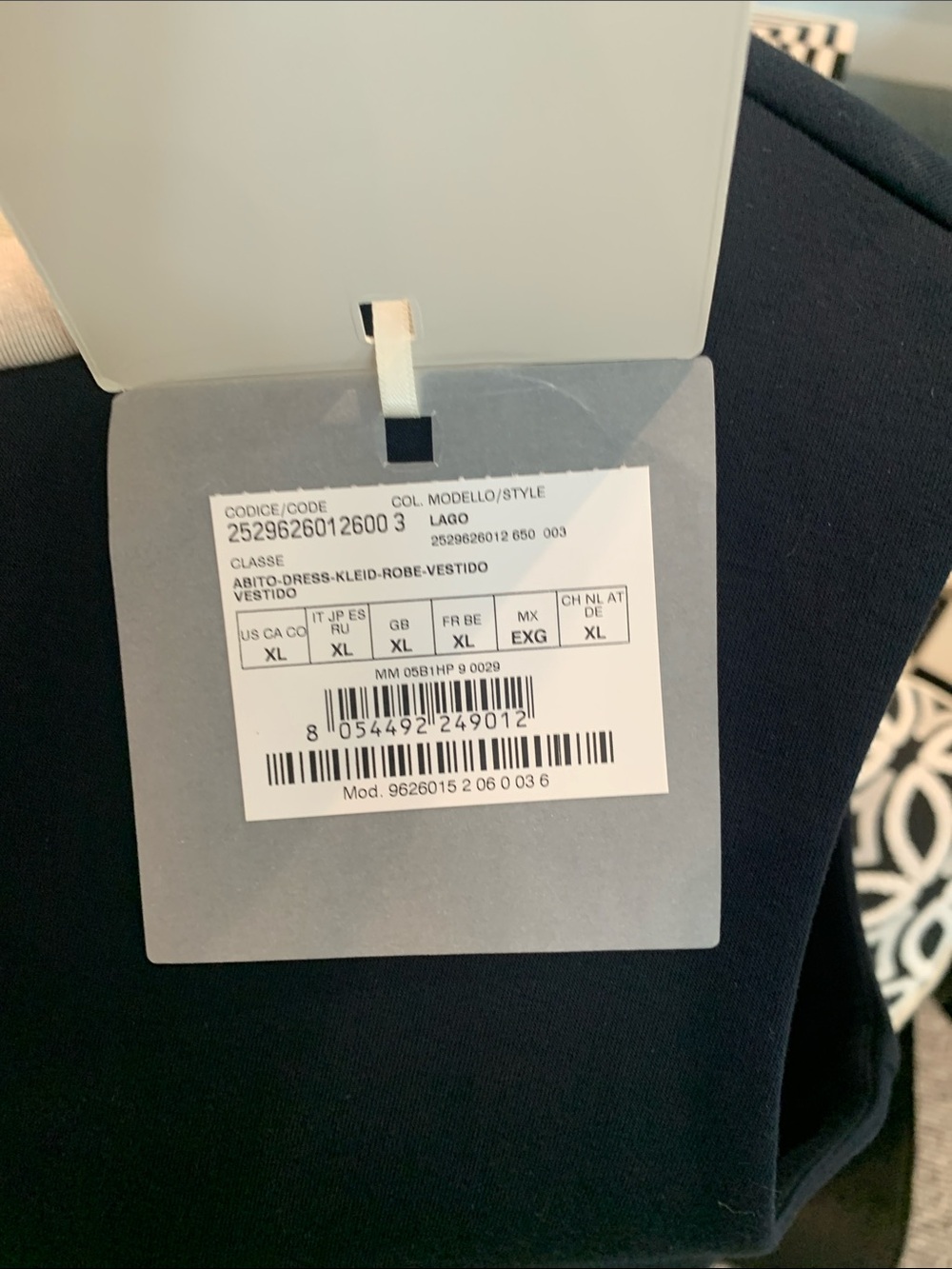 NWT MaxMara Navy Shift Dress with Contrast Hem and Patch Pockets. XL - Picture 3 of 9